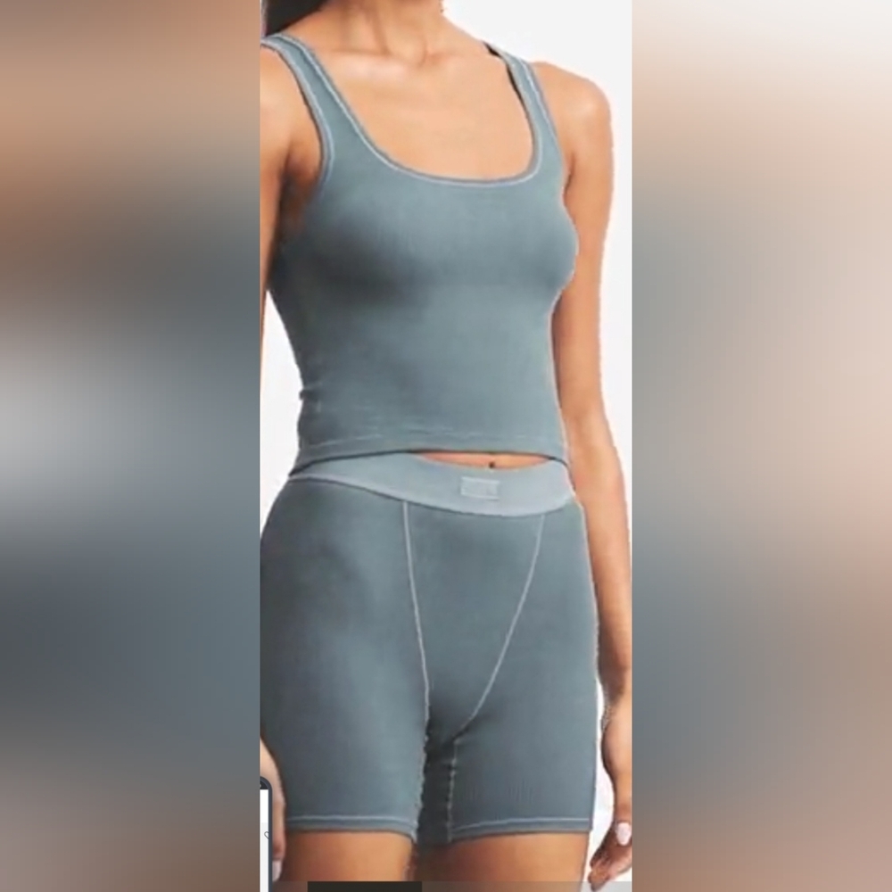 SKIMS Kyanite Cotton Ribbed Boxer- Intimate - Picture 5 of 11